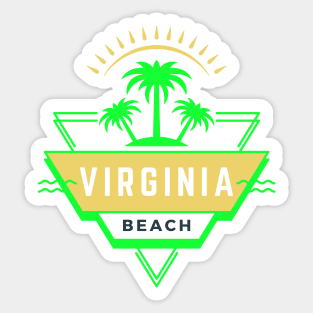 Virginia beach Vibes 80's 90's Sticker